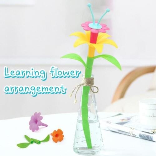 Garden Building Toys DIY Assembly Toys Set Flower Arrangement Toys Blocks Garden Educational For Kids Building Q2J2