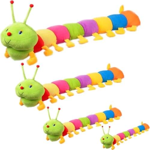 Cute 74inch Big Soft Caterpillar Plush Toys Doll with PP Cotton Stuffed Insect Animal Office Sofa Pillow for Kids Friend Gifts