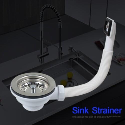 Talea Kitchen Sink Drain Strainer with overflow Strainer filter in sink Stainless less Basin waste Garbage Stopper XK137R