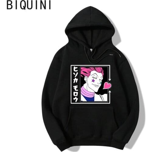 HUNTER X HUNTER HISOKA MOROW Hoodies 12 Color Hooded Tops UNISEX basic print Sweatshirt Long-sleeved Plus Velvet Streetwear