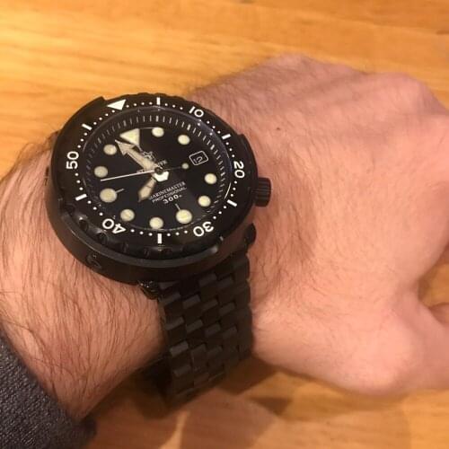 Steeldive Stainless Steel Case Black Ceramic bezel 300M Waterproof NH35 Men Diver Watch SD1975X