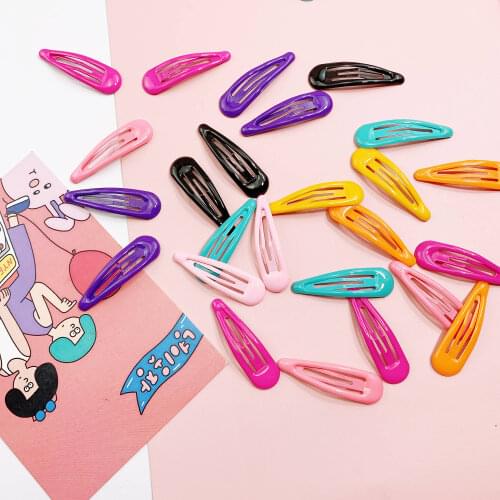 50/20/10PCS High Quality Girls Hair Clips Paint Bright Surface Kid BB Clips Metal Multicolor Hairpins Barrettes Hair Accessoires