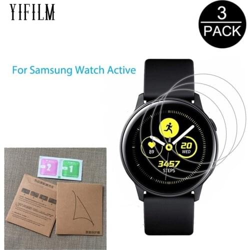 3Pack For Samsung Galaxy Watch Active Active2 40mm 44mm Smart Watch 5H Nano Explosion-proof Screen Protector HD Anti-shock Film