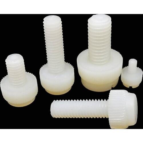 10X M3 to M8 Nylon Plastic Insulated Adjust Thumbscrew Hand Tighten Thumb Screw Bolt for PC Computer Case Cover Power Supply PCI