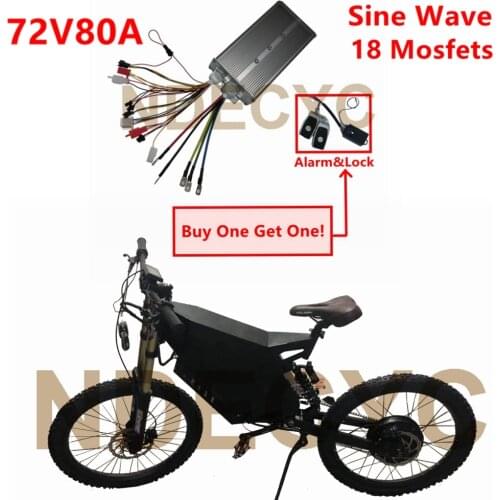 72V 80A Sine Wave Ebike controller 18 Mosfets ,3000W Ebike controller ,3000W Ebike motor kit + S830/SW900/UKC1 Display