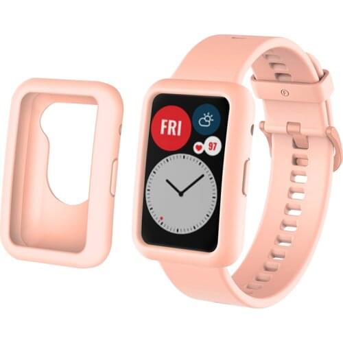 Bracelet For Huawei Watch Fit Silicone Case Sport Wrist Band Watchband Screen Protector Cover for huawei fit Accessories