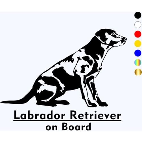 CK2948#Labrador Retriever on board reflective funny car sticker vinyl decal silver/black car auto stickers for car rear window