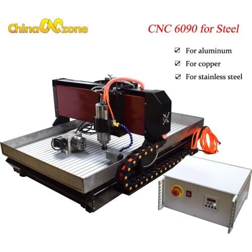 【EU free VAT】For metal steel stucture CNC 6090 2.2KW MACH3 USB CNC Router Engraver Engraving Milling Machine for steel aluminum