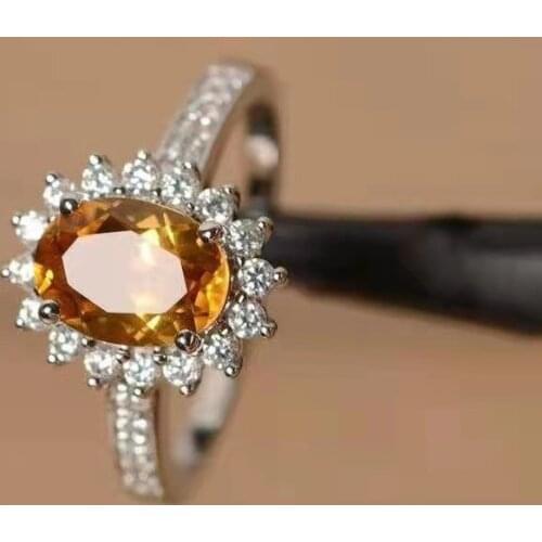 Milangirl Classic Sunflower Women Ring Inlaid Sparkling CZ Crystal Elegant Female Wedding Engagement Party Ring Luxury Jewelry