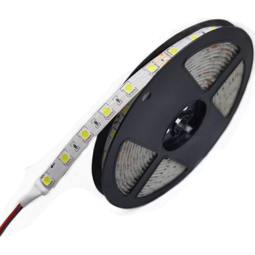 LED Strip Waterproof 5050 DC12V 60LEDs/m 5m/lot Flexible LED Light RGB 5050 LED Strip White / Warm White /Red / Greed / Blue