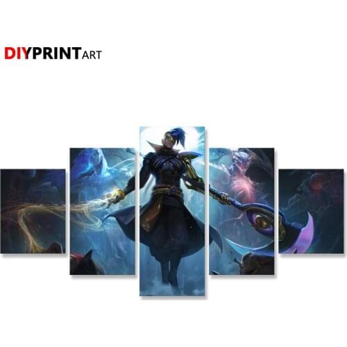 LoL Kayn 5 Panel Canvas Art Paintings Wall Decorations for Living Room A2043
