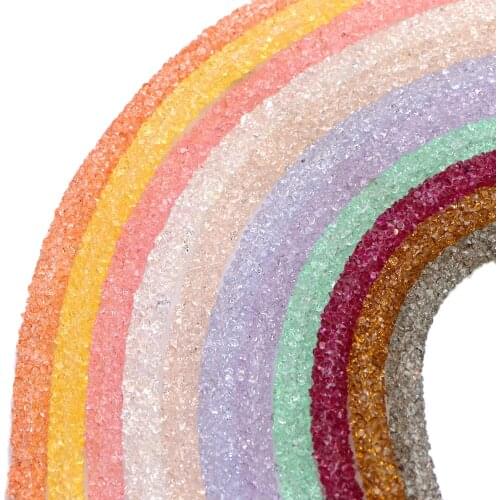 Shimmer Crystal Rhinestone Pipe Tube Solid Candy Color 1 Meter for DIY Earrings Hair Bows Garments Hair Accessories Crafts