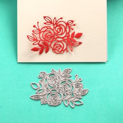 DUOFEN METAL CUTTING DIES 020007S 1pc small rose floral embossing stencil DIY Scrapbook Paper Album 2018 new