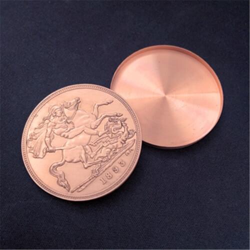 1PC Expanded Shell Queen Victoria Ancient Coin (Tail, Copper) Magic Tricks Appear Vanish Magia Close Up Illusions Props Gimmick