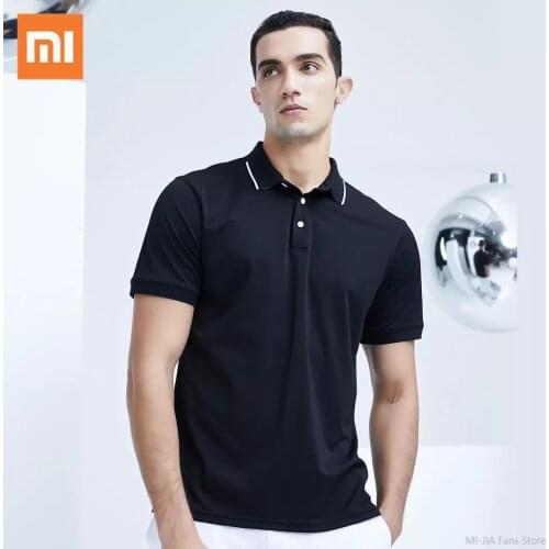 Xiaomi SUPIELD Mesh Breathable Cool Men Polos Shirts Comfortable Short Sleeve Solid Casual Polos Hommes Summer Lapel Male Tops