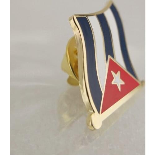 Soft Enamel Cuba Flag Lapel Pins