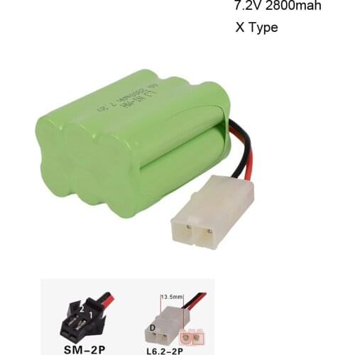 7.2v battery SM Tamiya plug 2800mah ni-mh bateria 7.2v nimh battery pilas recargables aa size for rc car toy electric tools X