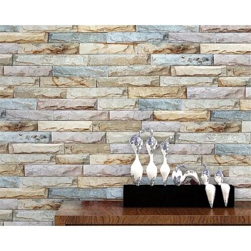 Beibehang Wallpaper Volume 3d Stereo Brick Brick Wallpaper Living Room TV Bedroom Bedroom Decorative Background 3d Wallpaper