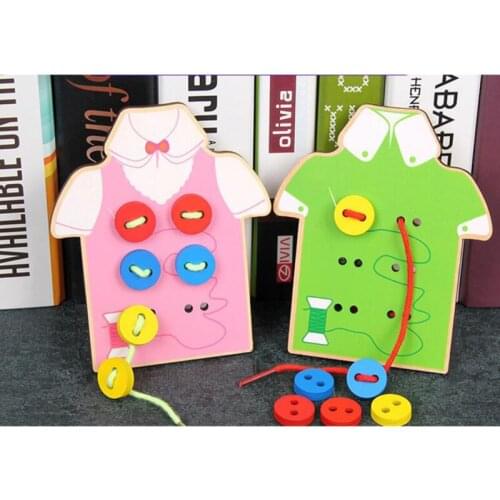 Wear Sewing Button Game Kids Girls Toy Childrens Handmade Toys Boys Hand Eye Coordination Montessori Educational Toys