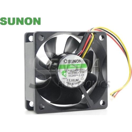 For Sunon fan KDE2406PTB3 6CM 6*6 60*60*25MM 6025 24V 2.4W axial cooling cooler