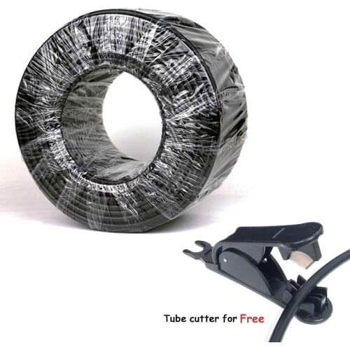 1/4" PE Tube,100 Meters(329 feet) Length Irrigation Tube Plants Flower Sprinkler Pipe Garden Hose Greenhouse Irrigating System