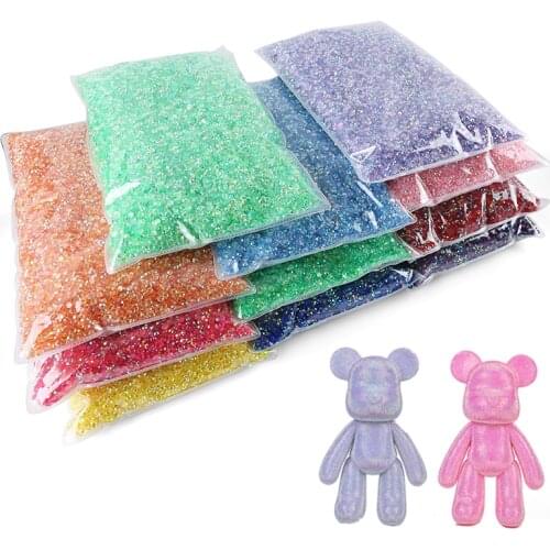 QIAO Wholesale 2-5mm Resin Rhinestones Transparent Bottom Flatback Crystal AB Nail Gems Rhinestone For Clothing Decorations