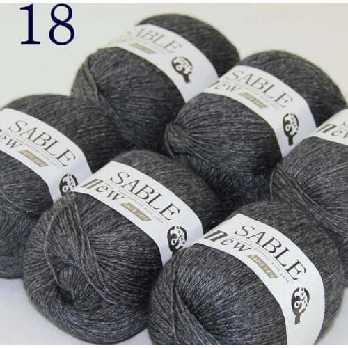 Sale 6*50gr Super Soft Pure Sable Cashmere Wrap Shawls Hand Knit Wool Crochet Yarn Dim Gray 243-18-6