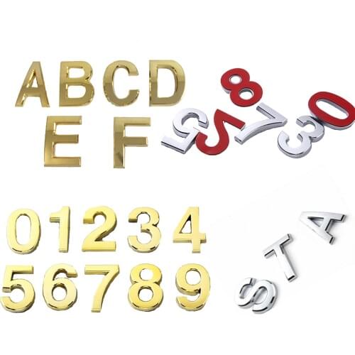 Self Adhesive House Number English Alphabet Letters for Apartment Room Door Plate Doorplate Table Mailbox Number Stickers