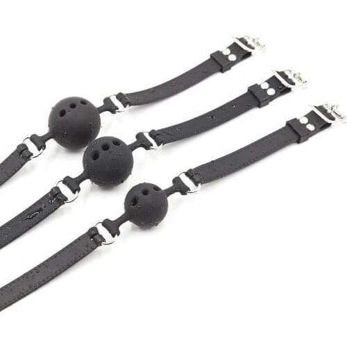 Sex Toy for Women Couple Silicone Gag Ball BDSM Bondage Restraints Open Mouth Breathable Sex Ball Harness Strap Gag