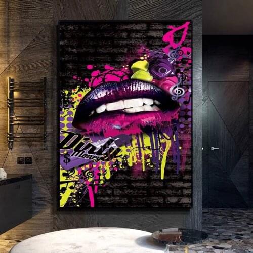 Modern Fashion Graffiti Wall Posters Teen Girl Room Decor Picture Prints On Wall Loft Abstract Canvas Paintings Interior Decor
