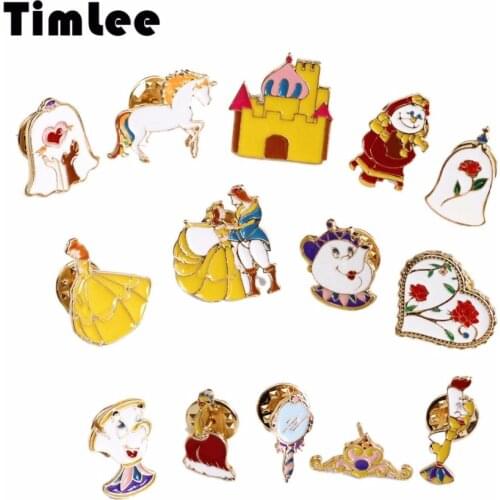 TimLee White Brooches For Clothes