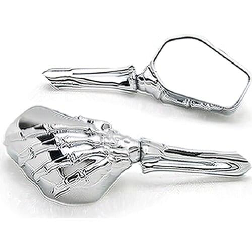 Brand newne Chrome Custom Skeleton Mirrors For Yamaha Virago XV 250 500 535 700 750 920 1100