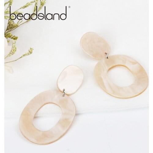 Beadsland Acetic Acrylic Drop Earrings Fashion Office/career Elliptic Women Girls Dancing Party Christmas Gift 39055