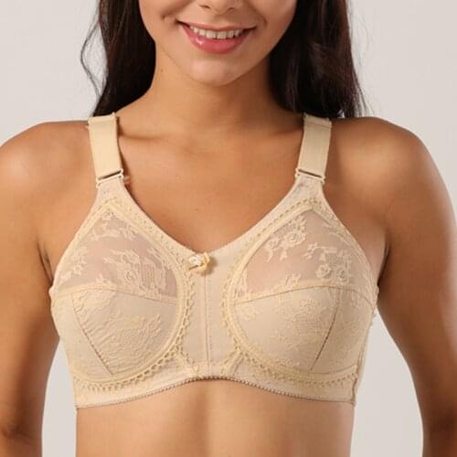 Bras for Women Summer Ultra-thin Full Cup Wireless No Sponge Lace See Through Underwear Plus Size Bralette Ropa Interior Femenia