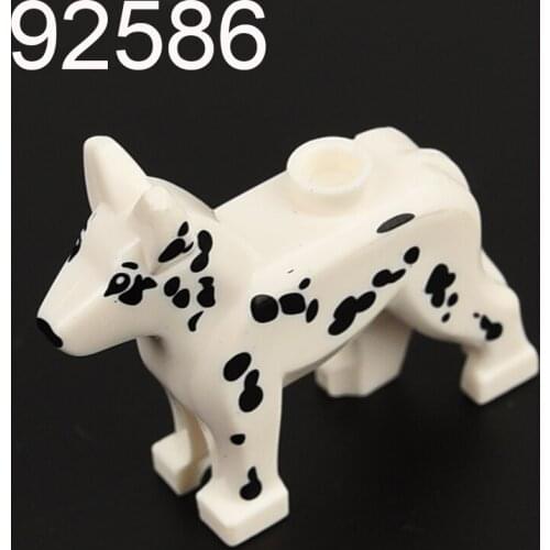 10pcs MOC Dog Alsatian German Shepherd 92586 City Street View Garden Scene Bricks Building Blocks Assembles