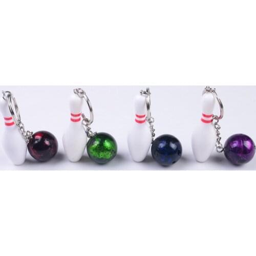 100pieces Hot sale high quality Wholesale Price style bowling keychain free shipping