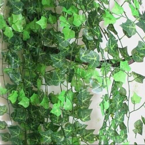 250cm Artificial Plants Creeper Green Leaf Ivy Vine For Home Wedding Decora Wholesale Diy Hanging Garland Artificial Flowers