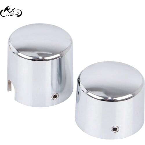 2X Motorcycle Rear Axle Cap Nut Cover Set Chrome For Harley Fatboy FLSTF Heritage Softail Classic FLSTC Softail Springer FXSTS