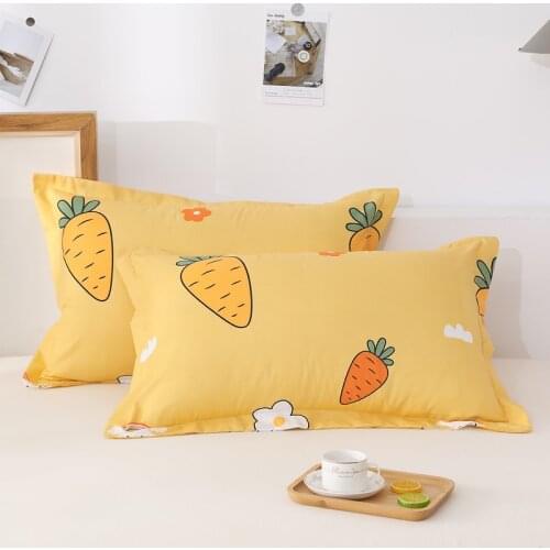 Modern Brief Pillowcase 48 x 74cm Pink Heart Printed Pillow Covers Polyester Geometric Pattern Only 2pcs Pillow Case (No filler)