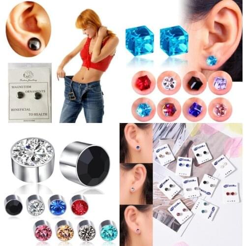 2020 1Pair Magnetic Slimming Earrings Slimming Patch Lose Weight Magnetic Health Jewelry Magnets Of Lazy Paste Slim Patch