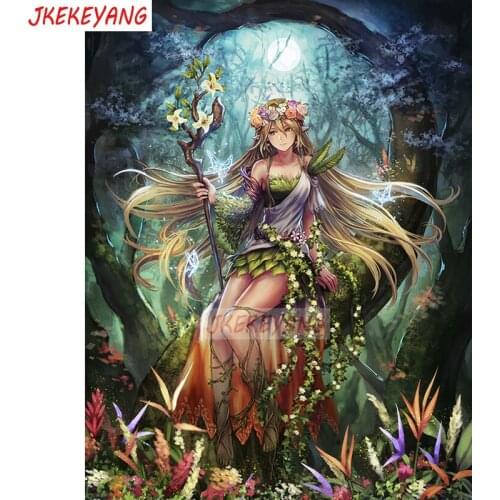 5D DIY square/round Diamond painting Pretty fairy Cross Stitch Diamond Embroidery Pattern Rhinestone J3066
