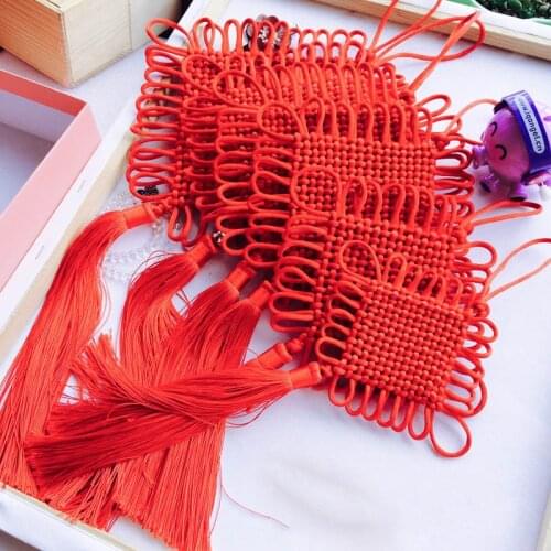6 plate-24 plate pure handicraft knitting Chinese knot tassels fringe tassel trim decorative pendant tassel for home decoration