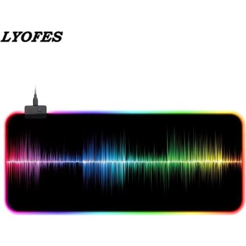 80x30cm RGB Mouse Pad Large Light LED Gaming Keyboard Cover Non-Slip Rubber Base Computer Carpet Desk Mat PC Game Mouse Pad