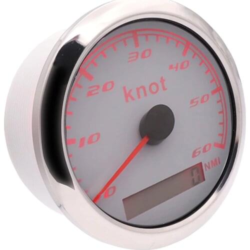 85MM Car Speedometer Gauge 60 knots Speed Odometer Without GPS Antenna With Red Backlight Fit For Boat Auto Motorcycle