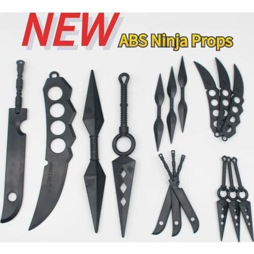 Anime Cosplay Ninja Props Akatsuki Kakashi 11CM 22CM Kunai Shuriken Decapitated Knife Dragon Double Blade Asma Knife Wholesale