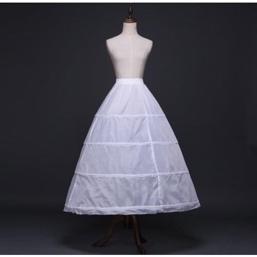 Large 4 Rings Petticoat For Wedding Dress Elastic Band Can Be Adjustable White Simple Wedding Accessories Enaguas De Mujer