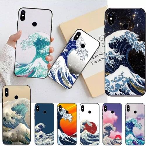 Japanese Big Wave of kanagawa painting Phone Case For Xiaomi Redmi note 7 8 9 t max3 s 10 pro lite coque funda shell cover