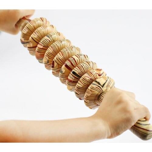 Wood nine rounds household whole body multi-purpose massage roller belly waist abdomen massage equipment