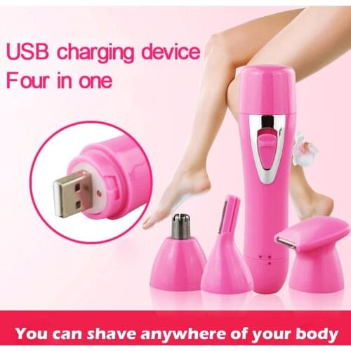 4 IN 1 USB Hair Removal Women Face Body Legs Hair Threader hair remover Epilator