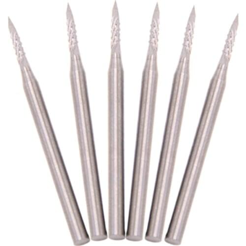 6pcs High-speed Alloy Tungsten Steel Milling Cutter Carving Knife for Woodworking Nuclear Bodhi Oliver